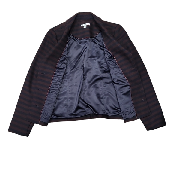 NWOT new Isaac Mizrahi Live women's stripped heavy thick material blazer jacket - Picture 4 of 10